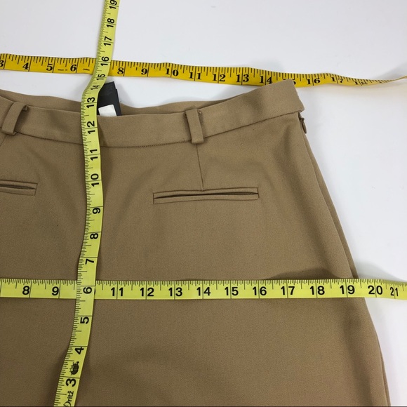 Sigrid Olsen Caramel Straight Leg Button Pants 12 - Picture 7 of 8